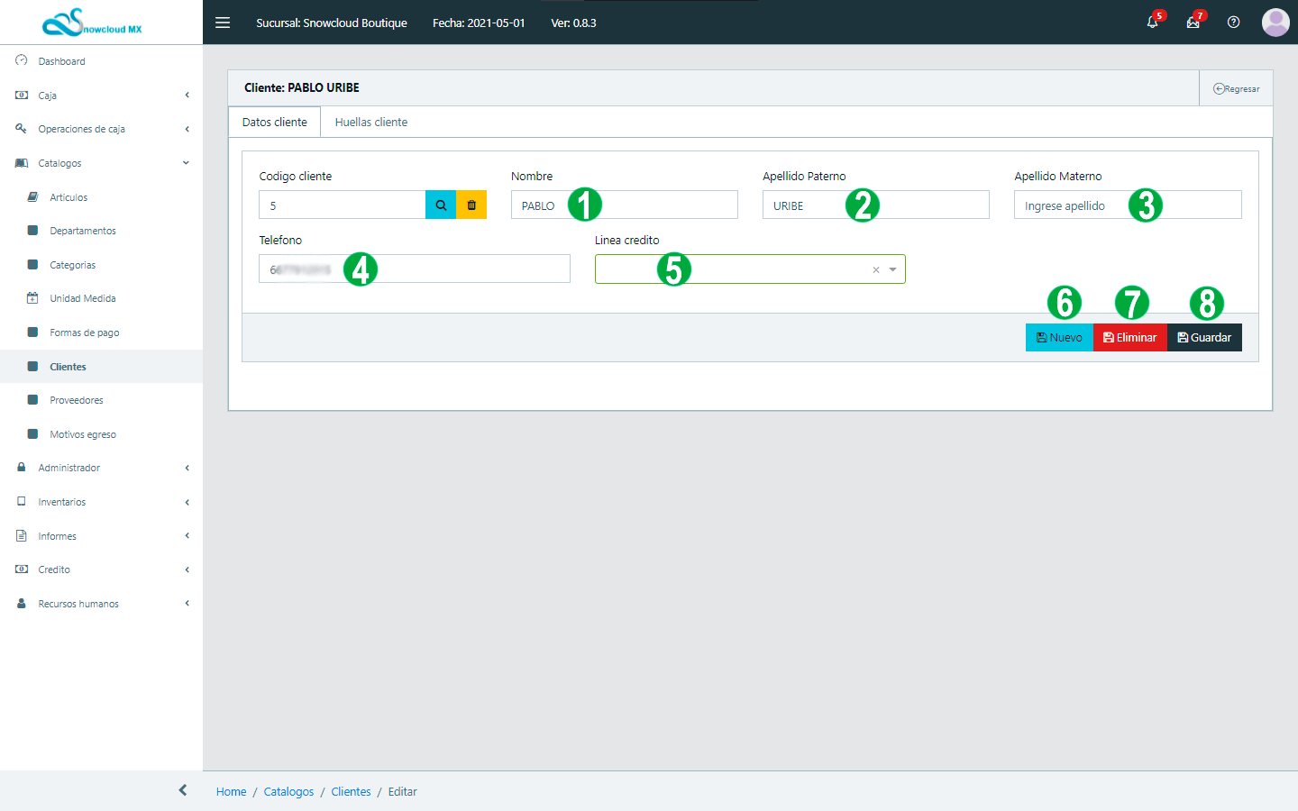 Editar Datos Cliente