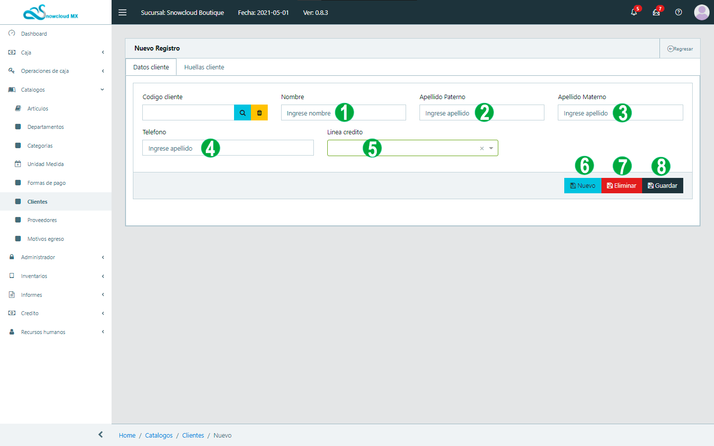 Nuevo Cliente