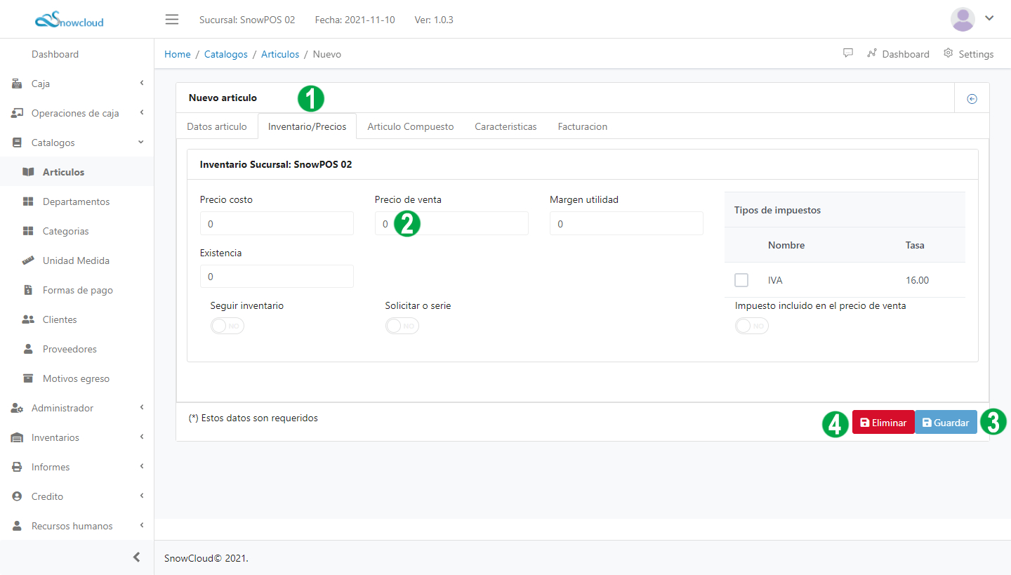 Articulos basico inventarios